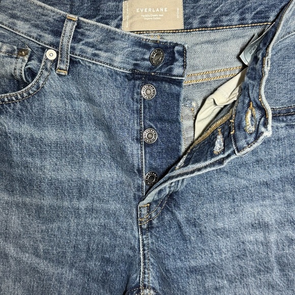 🌻 EVERLANE 27 CROP Women’s THE 90s CHEEKY MOM Jeans Denim Ankle Medium Blue - Picture 6 of 11